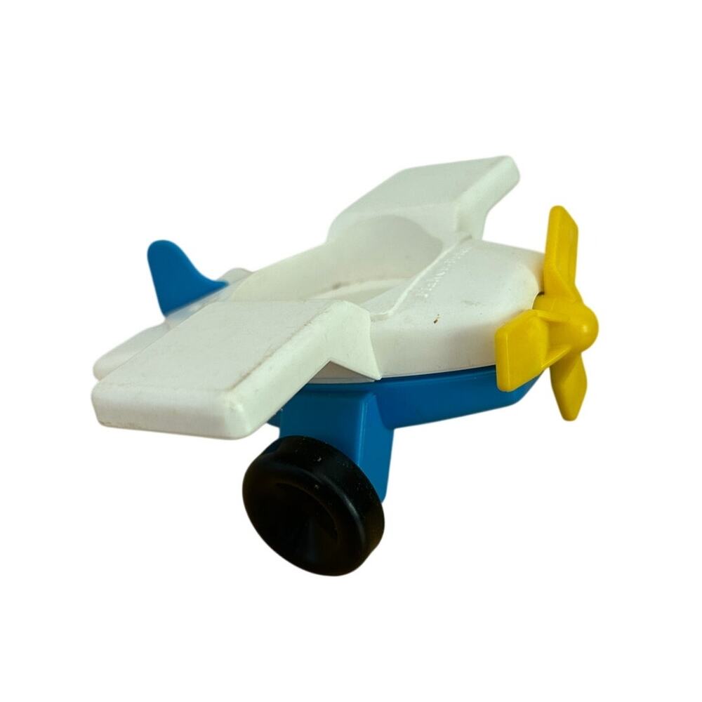 Fisher‑Price Little People Airplane Toy – White, Blue & Yellow Propeller